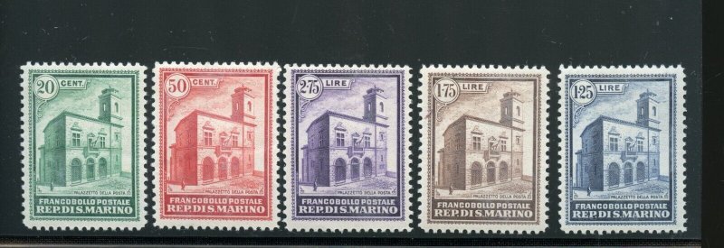 SAN MARINO  NEW POST OFFICE  SCOTT # 139/42  MINT HINGED--SCOTT $497.50 