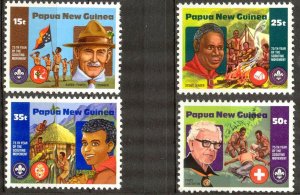 Papua New Guinea 1982 Scouting Boy Scouts set of 4 MNH