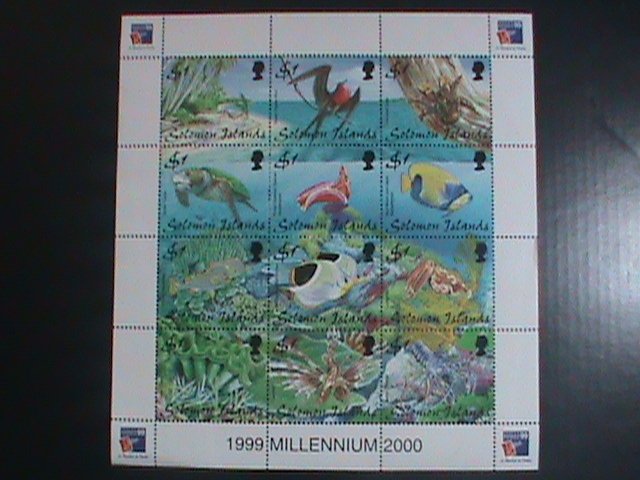 SOLOMON ISLAND -1999 SC#874 MARINE LIFE- PHILEXFRANCE'99 STAMP SHOW- S/S