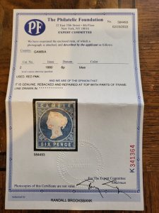 Stamps Gambia Scott #2 used