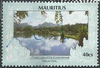 Mauritius 684 (used) 40c nature park (1989)