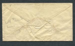 Postal History - North Berwick ME 1860 Black CDS #26 Cover B0212