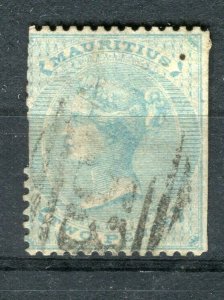 MAURITIUS; 1870s early classic QV Crown CC issue used 2d. value