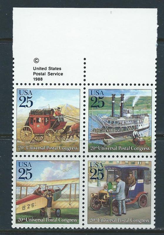 UNITED STATES SC# 2437a VF MNH 1989 CPYRT BK/4