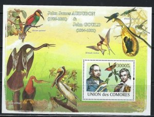 Comoros Is 1042 MNH 2009 Birds souvenir sheet