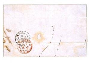 MALTA PAID CDS Cover 1857 Leghorn Livorno Italy Letter {samwells-covers}W378a