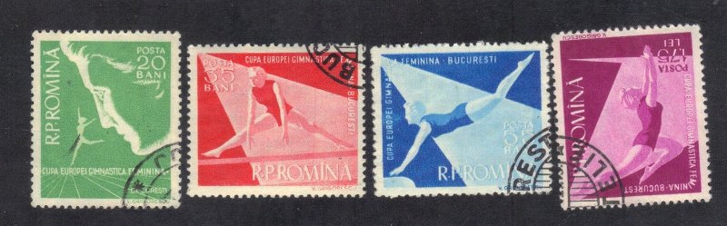 ROMANIA SCOTT# 1155-58,  USED  1957