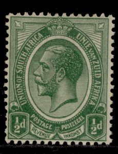 SOUTH AFRICA GV SG3, ½d green, LH MINT.