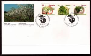 Canada 1363,1367,1371 Trees Canada Post U/A FDC