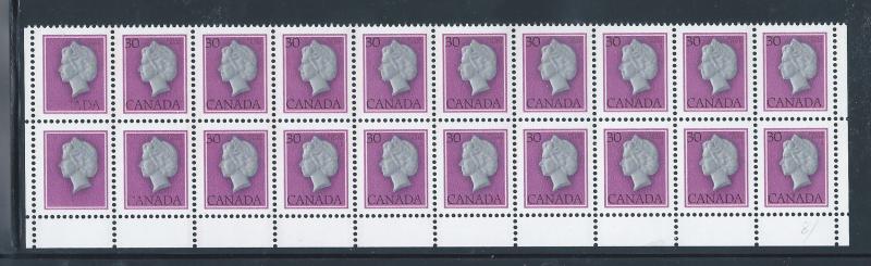 ** Rare ** Canada #791a Varieties in rows 9 & 10 MNH **Free Shipping**