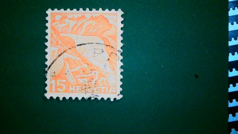 1936-42 Switzerland 15 Helvetia Rhone Glacier