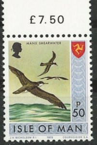 Great Britain-Isle Man # 26  50p  Shearwaters  bird  (1)  Mint NH