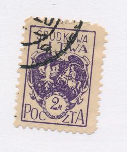 Central Lithuania 1920 Scott 2 used - 2m, Coat of Arms