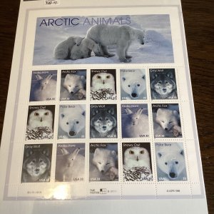 Scott #3288-92  1999-Arctic Animals Sheet of 15 stamps MNH-NIP-US