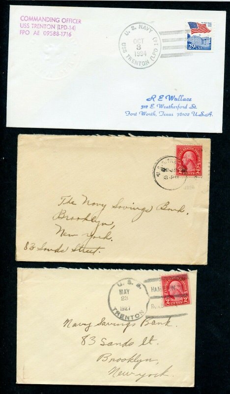 US TRENTON (SSN-770) LOT OF 8 DIFFERENT COVERS 1927-1995 AS SHOWN (39)