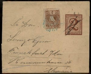 Guatemala 1898 To Frankfurt Germany Cover G92807