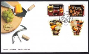 WINE and CHEESE = Official FDC Canada 2006 #2168-2171
