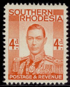 SOUTHERN RHODESIA GVI SG43, 4d red-orange, NH MINT.