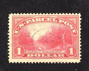 HS&C: Scott #Q12 $1.00 Parcel Post Faint cancel. Used Vf US Stamp