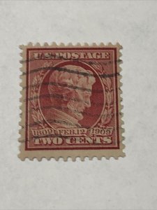 1909 US 369 2c Lincoln Bluish Paper USED 2022 PSE Certified 