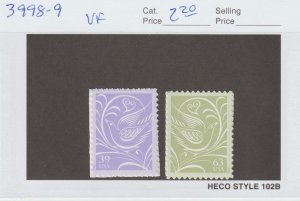 Scott# 3998-9 2006 39c/63c Wedding Doves Issue VF MNH