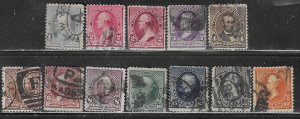 US # 219-229  Presidential Issue complete set (U) CV $262.70