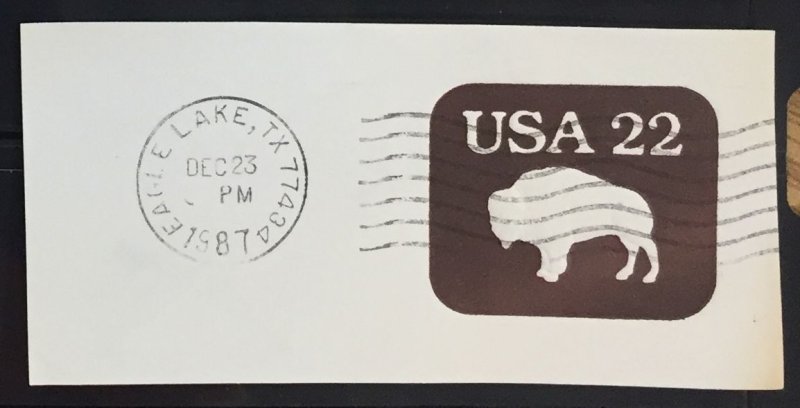 US #U608 Used w/1987 postmark 22c (Bar Tagged) [US28-15]