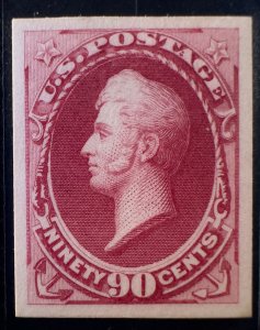 US Scott #166P4 on Card 90 cent banknote