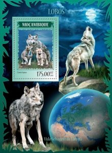 2014 MOZAMBIQUE MNH. WOLVES   |   Y&T Code: 836  |  Michel Code: 7359 / Bl.911