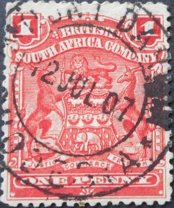 Rhodesia 1898 1d with Mount Darwin (DC) postmark