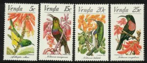 VENDA, South Africa Sc 40-43 1981 NECTAR BIRDS Set 4 MNH