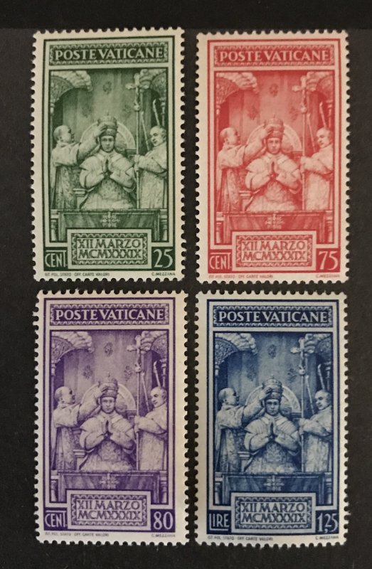 Vatican City 1939 #68-71, MNH, CV $12.90