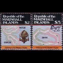 MARSHALL IS. 1986 - Scott# 107-8 Maps $2-5 NH