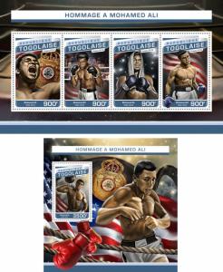 Mohammed Ali Cassius Clay Boxing Sports Togo MNH stamp set 2 sheets