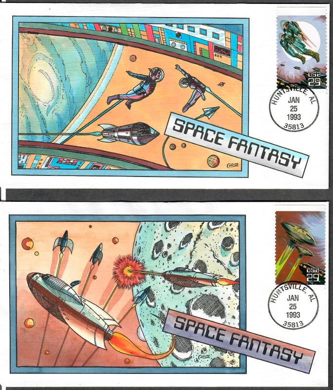 US Collins FDC SC#2741-2745 Space Fantasy