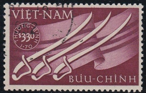 Viet Nam # B2, Sabers & Flag, Used, 1/2 Cat.