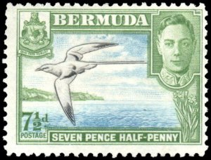 Bermuda 121D - Mint-H - 7 1/2p Tropicbird (1941) (cv $5.60)