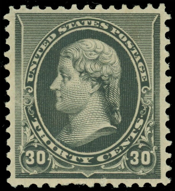 US SCOTT #228, Mint-VF-LH, Pulled Perf, Scott Catalog Value $300.00!