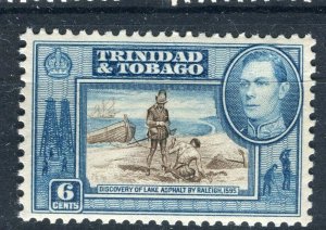 TRINIDAD TOBAGO; 1938 GVI Pictorial issue Mint MNH Unmounted Shade of 6c.