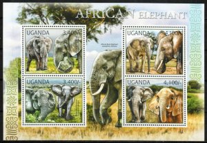 Uganda Stamp 1930  - African Elephants