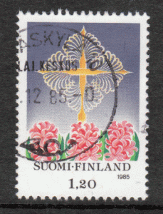 Finland #  731 - VG - Christmas 1985 - Cross of St. Thomas Hyacintha