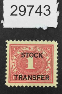 US STAMPS  #RD1 MINT OG NH LOT #29743