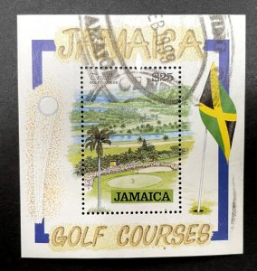 Jamaica: 1993  Jamaican Golf Courses, Miniature Sheet, Used