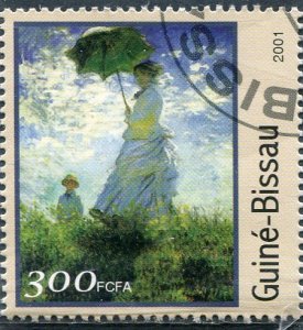 Guinea-Bissau 2001 CLAUDE MONET Paintings 1 Stamp fine used Perforated VF