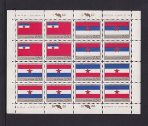 Yugoslavia   #1508-1511  MNH  1980   flags one sheet