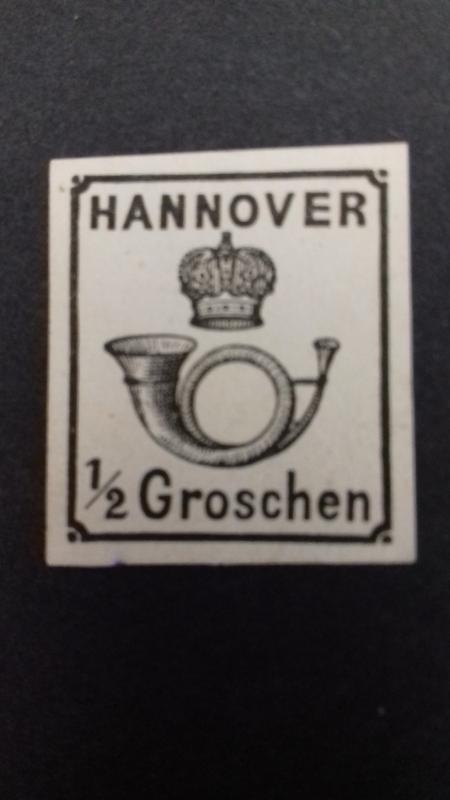 Hanover Coach Horn 1860 1/2 Groschen Unused