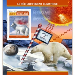 TOGO - 2017 - Global Warming - Perf Souv Sheet - Mint Never Hinged