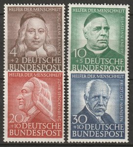 Germany 1953 Sc B334-7 set MLH