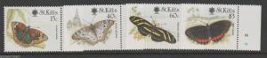 ST KITTS   BUTTERFLIES  1990    COMPLETE SET