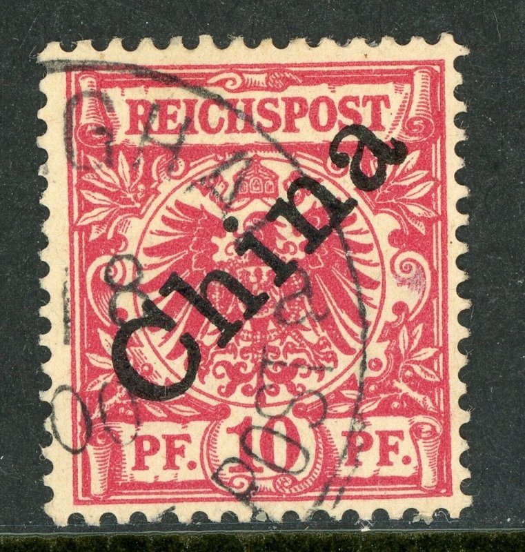 China 1898 Germany 10 Pfenning Michel 3 II (Sc #3) Shanghai Cancel E973